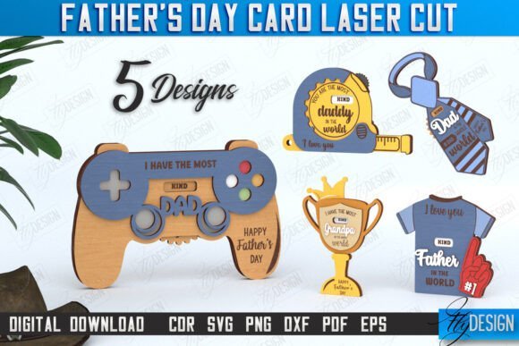 Paquete De Tarjetas Del Dia Del Padre Creativo Digital